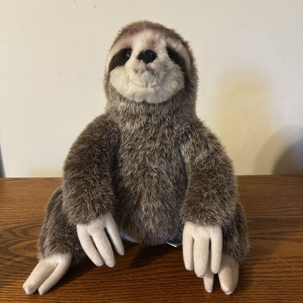 Bearington Collection Sloth Plush Realistic Stuffed Animal EUC
